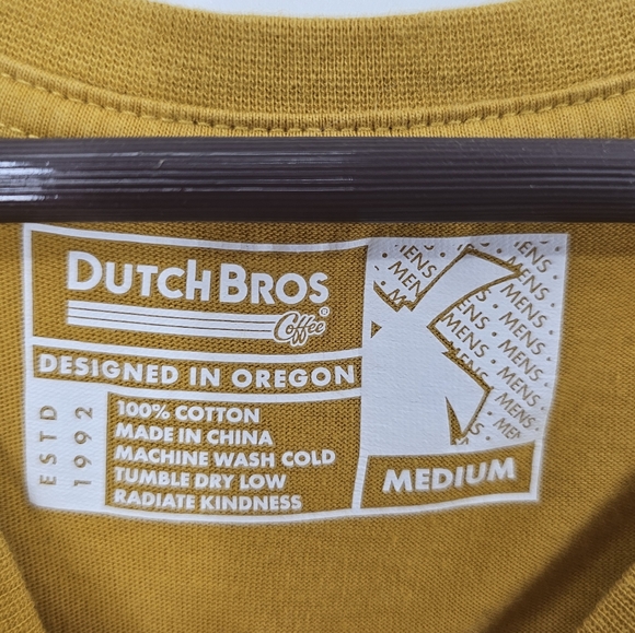 Dutch Brothers Gold Long Sleeve T-Shirt Size Medium - Picture 2 of 9
